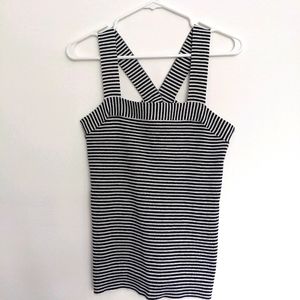 Square neck knit tank top